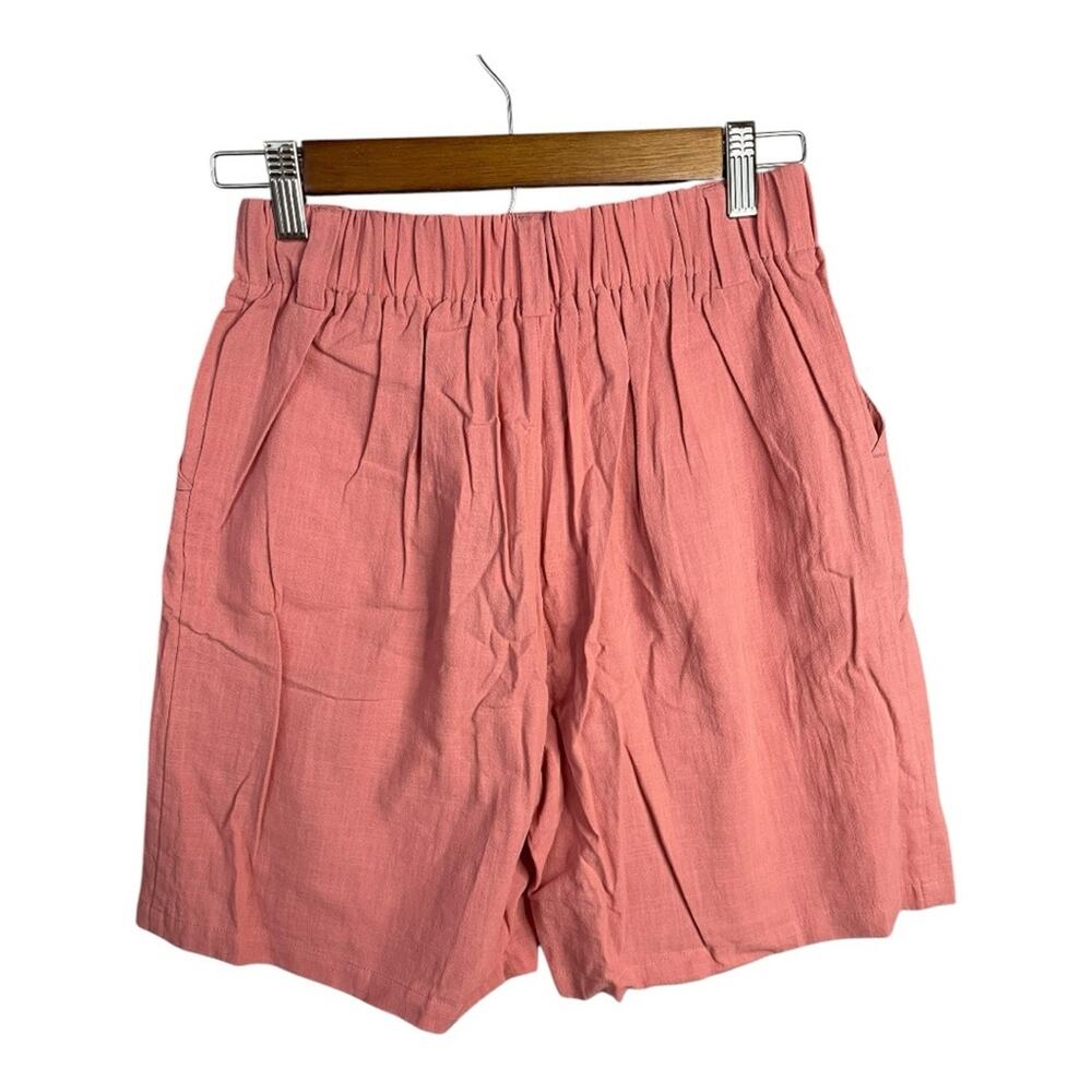 Halara High Waisted Wide Leg Casual Linen-Feel Bermuda Shorts in Rosette XS NWT - Picture 6 of 9